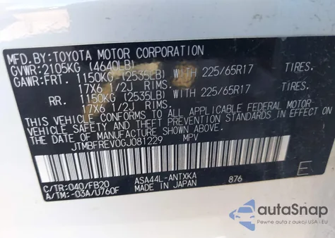 2016 Toyota Rav4 Le from USA, damaged, VIN JTMBFREV0GJ081229